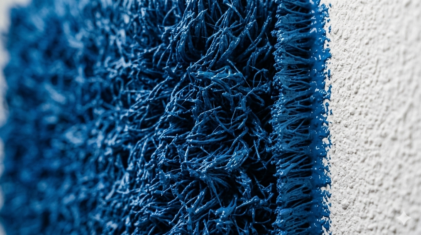 Texture rouleau de peinture bleu